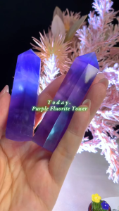ship from johor crystal garden ☀️天然紫萤石柱 Purple Fluorite Tower💜