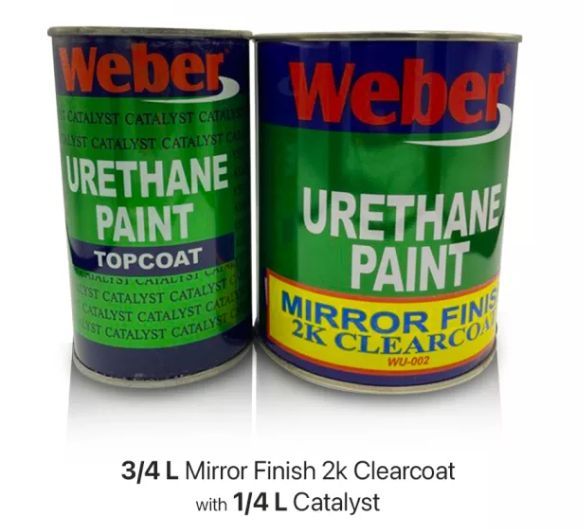 WEBER URETHANE TOPCOAT MIRROR FINISH 2K CLEARCOAT W/ TOPCOAT