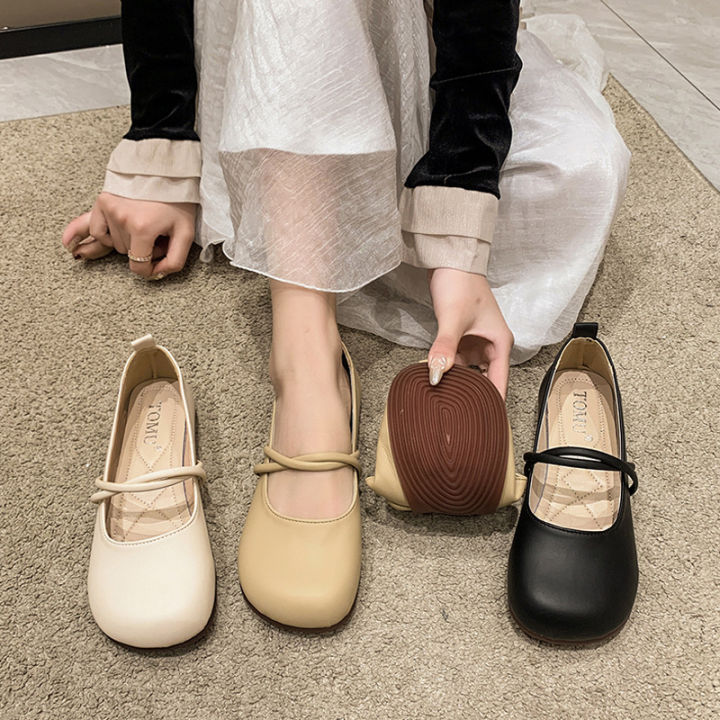 Soft Bottom round Head Flats Mary Jane Shoes Female Summer 2024 Spring ...