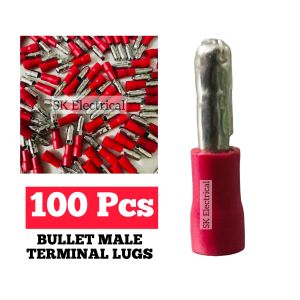 100 Pcs MALE BULLET Terminal Lugs - Red | Blue | Yellow | sk electrical