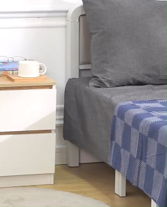 YONEZAWA Bedside Table Multi-Layer Bedroom Nightstand Modern Drawer Bedside Cabinet Family Wall Side Shelves With Drawer