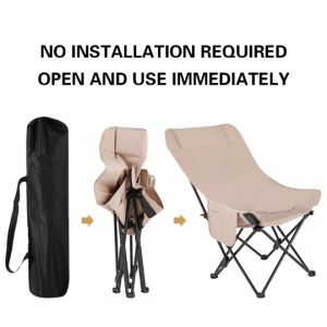 GOOGOO BIRD Camping Chair Folding Moon Chair Outdoor Use Portable Folding Chair Fishing Chair Beach Chair