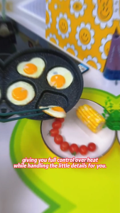 4 Hole Egg Pan Non Stick Frying Pan Pancake Burger Steak Breakfast Cooker Square Kitchen Cookware