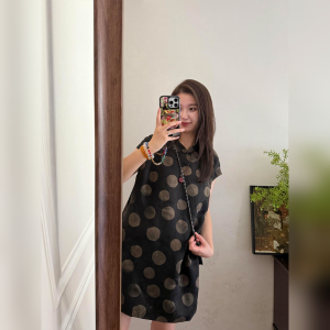 YUFUQING | New Chinese Style Retro Short Sleeve Dress Women Summer New Luxury Loose Versatile Midi Skirt High Waist A-Line Dress Casual