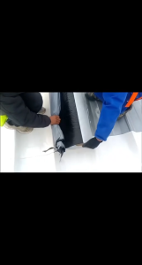 Color Steel Tile Metal Roof Asphalt Waterproof Tape Matte Blue Double‑Layer PE Film Heavy‑Duty Leak Seal Repair Tape Imported PE Raw Material for Industrial Corrugated GI Sheet Roof Application