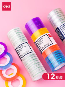 Deli Student Transparent Adhesive Tape Fine Narrow Strong Adhesive Correction Tape for Handcraft And School Use Children Paper
