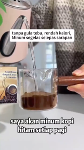 instant black coffee - Kopi Hitam Kurus Enzim L-karnitin Slimming Coffee 0-Fat Black Coffee Sugar Free 10×2g 白芸豆纯黑咖啡  无糖0脂 燃脂排油