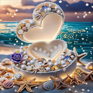 1pc 5D Seaview Diamond Painting Kit frameless DIY home decoration holiday gift Diamond Art Kit and full set of tools