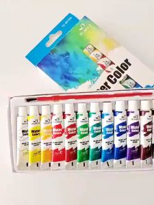 12 Colors Acrylic Painting Set Watercolor Acrylic/Water/Oil Color Paint Pigment Drawing Art Supplies Wholesale Notebook Spring School Supplies