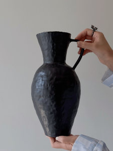 Black Ceramic Art Vase