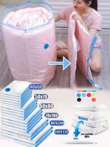 Space-Saving Vacuum Storage Bags | Compression Sealed Bag For Clothes Bedding Pillows Quilts Blankets  Vacuum Storage Bags