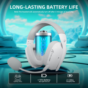 ATTACK SHARK | Attack Shark L80PRO Lightweight Gaming Headset Triple-Mode Connection Flexible Dual Microphones Supports PCMacPS XBOX