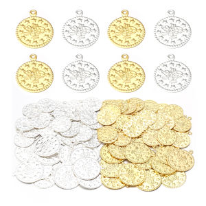 50/100pcs 15/20mm Turkey Vintage Iron Sheet Pendant Round Pendant For Jewelry Making DIY Charms Necklace Earrings Accessories