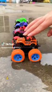 Xe 4 bánh Xe địa hình Bánh xe lớn Quái vật Zab Xe 4 bánh Xe tải đồ chơi Xe xoay Quà tặng cho bé trai Đồ chơi