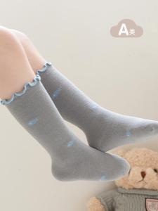 Childrens Socks Girl 0~3 Years Old Childrens Class A Cotton Socks Middle-Long Stockings Spring and Autumn Non Slip Disposable Deodorizing Filter Class A
