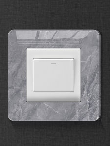 Acrylic 3D Wall Switch Cover Plate Decorative Stickers Pure Color Tile Wall Hole Filling Dirt Proof Creative Protective Covers