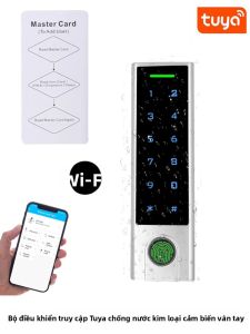 Khóa Thông Minh WiFi Tuya APP Điều Khiển 125Khz RFID IP66 Bộ Điều Khiển Truy Cập Không Dây Bằng Vân Tay Chống Nước