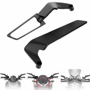 Gương Chiếu Hậu Xe Máy Đa Năng Có Thể Điều Chỉnh Dành Cho YAMAHA MT07 KTM 250 DUKE 990 Ducati V4 Kawasaki Z90 Suzuki - Cánh Chắn Gió Bằng Nhựa