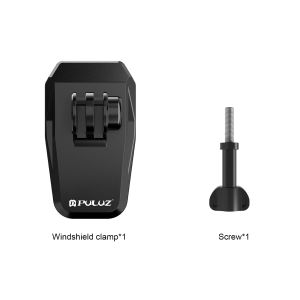 PULUZ | PULUZ Motorcycle Windshield Clip Bracket Camera Mount for Gopro HERO13 Black/Insta360 X4/DJI Osmo Action 5 Pro/DJI Osmo 360