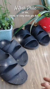 Dép da nam quai ngang cao cấp đế đúc nguyên khối may xung quanh đế🔸 Mã sản phẩm.TA32 ĐEN