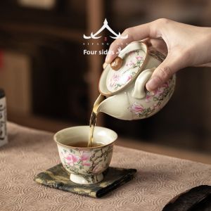SIFANGTING | Anti-scald Tea Set for Women 1-Person Gaiwan and Handleless Teapot