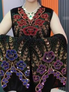 Ice Silk Diamond Embellished Lotus Flower Vest Womens Sleeveless Top Mommy Style Summer New Arrival Age-Defying Inner Wear