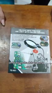 Penjepit PCB + Dudukan Solder + Kaca Pembesar Lampu Service LED TE 801