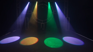 COD PINSPOT Lampu Disco laser sensor suara musik sorot panggung LED RGB DMX512 240V 10W