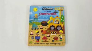 Explore Construction Lift the Flaps Educational Hardcover Book For Kids