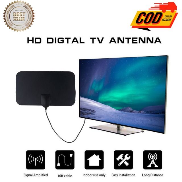 Antena TV Digital DVB-T2 25DB HIGH SIGNAL 4K HIGH GAIN INDOOR | Lazada ...