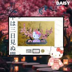 DeathNYC New Arrival Japanese Kimono Hellokitty Cherry Blossom Restaurant Bedroom Living Room Tea Room Decorative Painting