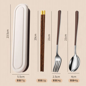 Bộ 3 Món Đũa Thìa Bằng Thép Không Gỉ 304 Bộ Đồ Ăn Di Động Cá Nhân Bộ Đựng Đồ Dùng Ăn Uống Nhẹ Nhàng Cho Học Sinh