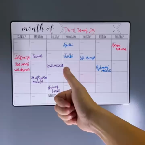efrigerator magnetic whiteboard smooth dry wipe surface record message board reminder notepad kitchen decoration