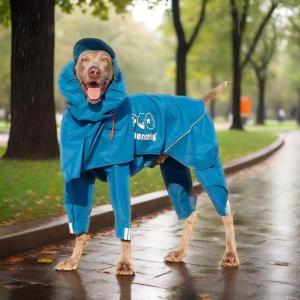 High-End Two-Piece Raincoat for Medium to Large Dogs Full Leg Coverage Golden Retriever Shiba Inu German Shepherd Tibetan Mastiff Border Collie