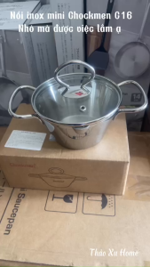Nồi Inox 18/10 Mini Chockmen C16 CKM-SE Có Miệng Rót Size 12.5cm Dùng Được Trên Mọi Loại Bếp