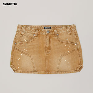 SMFK | Mid Waist Loose Stylish Slim Denim Skirt