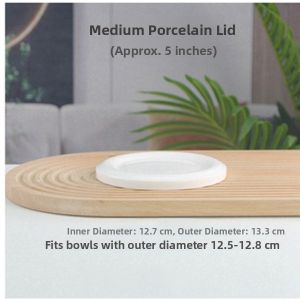 Universal round Ceramic Bowl Lid Microwave Heating Cover Preserving Lid Single Sale Plate Cover Bone China Keeping