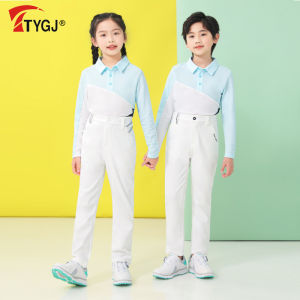 Bé Trai Áo sơ mi Golf Cho Trẻ Em Dài Tay T Áo Sơ Mi Polo Áo Sơ Mi Ve Áo Cô Gái Màu Sắc Tương Phản thể thao thân trên Trẻ Em Golf Quần Áo