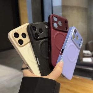 szhaiyu | Luxury Skin-Feel Magnetic Phone Case For iPhone 18 Pro Max 17 16 15 Pro Plus Shockproof Bumper Camera Protection Back Cover