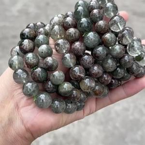 จิวเวลรี่จิงตง  1A สร้อยข้อมือแฟนธอมสีเขียวธรรมชาติ เต็มไปด้วยแฟนธอมสีสันสดใส แฟชั่นเรียบง่าย สร้อยข้อมือลูกปัดกลมแบบยูนิเซ็กซ์