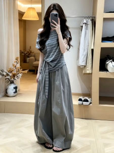 SUSIEYUAN | Loose Fit Korean Style Summer Wide Leg Pants Set