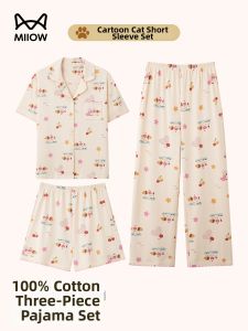 MiiOW | Cotton Cartoon Summer Sleepwear Set
