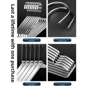Wide Shoulder Stainless Steel Heavy Duty Hanger