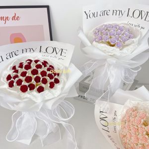 Valentines Simulation Non-wilting Handmade Flower Bouquet