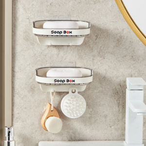 Cnmf sáng tạo thoát nước hai lớp Treo Tường Hộp xà phòng với móc trong phòng tắm