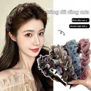 Dải Đeo Đầu Mềm Tulle Tổ Chức Tóc Mai