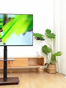 TV Stand With Wheels TV Floor Stand Tv Rack Shelf TV Mount Floor Mobile Vertical Suitable for 55/65-Inch