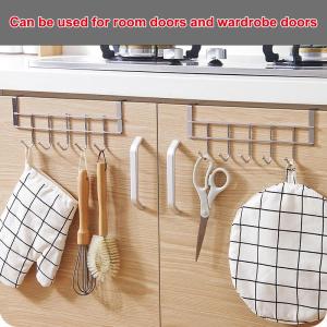 Heavy Duty No Drill Over Door Hanger with 5 Hooks Storage Organizer for Coats Keys and Towels