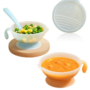 Silicone Baby Feeding Bowl Tableware for Kids Children Dishes Plate Toddle Training Spoon Tablewar Kitchenware Baby Stuff