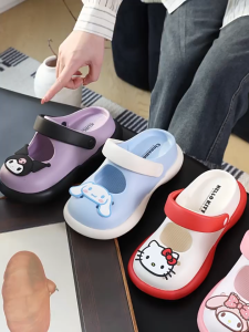 สไตล์สลิปออน รองเท้าแตะ Eva รองเท้าแตะ สำหรับผู้หญิง ใส่หน้าร้อน ใส่ในบ้านในร่มน่ารัก เพิ่มส้นด้านล่างได้ รองเท้า เเตะ ส้นสูง